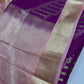 Purple Pink Brocade Semi Kanchi Silk  Saree