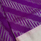 Purple Pink Brocade Semi Kanchi Silk  Saree