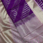 Purple Pink Brocade Semi Kanchi Silk  Saree