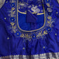 Blue Brocade Semi Kanchi Silk  Saree