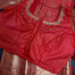 Red Brocade Semi Kanchi Silk  Saree