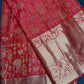 Red Brocade Semi Kanchi Silk  Saree