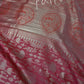 Red Brocade Semi Kanchi Silk  Saree