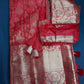Red Brocade Semi Kanchi Silk  Saree