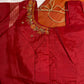 Orange Red Light Weight Kanchi Soft Silk  Saree