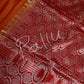 Orange Red Light Weight Kanchi Soft Silk  Saree