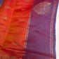 Orange Purple Light Weight Kanchi Soft Silk  Saree