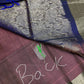 Brown Blue Light Weight Kanchi Soft Silk  Saree