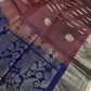 Brown Blue Light Weight Kanchi Soft Silk  Saree