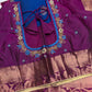 Pure kanchi Pattu Blue Pink Light Weight Silk  Saree