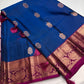 Pure kanchi Pattu Blue Pink Light Weight Silk  Saree