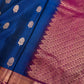 Pure kanchi Pattu Blue Pink Light Weight Silk  Saree