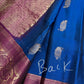 Pure kanchi Pattu Blue Pink Light Weight Silk  Saree