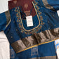 Brown Blue Light Weight Kanchi Soft Silk  Saree