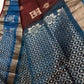 Brown Blue Light Weight Kanchi Soft Silk  Saree