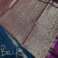Blue Magenta Light Weight Kanchi Soft Silk  Saree