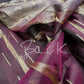 Purple lavender Light Weight Kanchi Soft Silk  Saree
