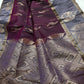 Purple lavender Light Weight Kanchi Soft Silk  Saree