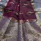 Purple lavender Light Weight Kanchi Soft Silk  Saree