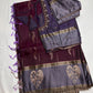 Purple lavender Light Weight Kanchi Soft Silk  Saree