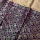 Creamish Brown Magenta Light Weight Kanchi Soft Silk  Saree