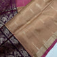Creamish Brown Magenta Light Weight Kanchi Soft Silk  Saree