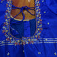 Brown Blue Light Weight Kanchi Soft Silk  Saree