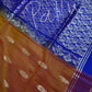 Brown Blue Light Weight Kanchi Soft Silk  Saree