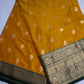 Yellow Green Traditional Semi Gadwal Saree