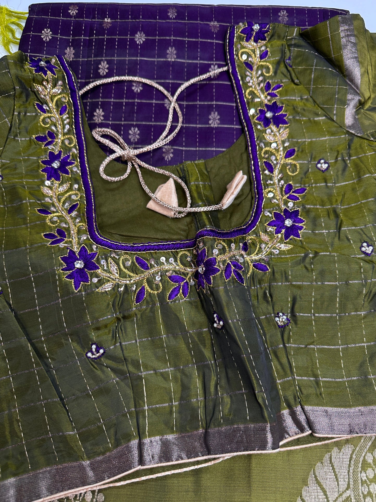 Purple Semi Uppada Silk Butta Saree