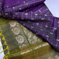 Purple Semi Uppada Silk Butta Saree