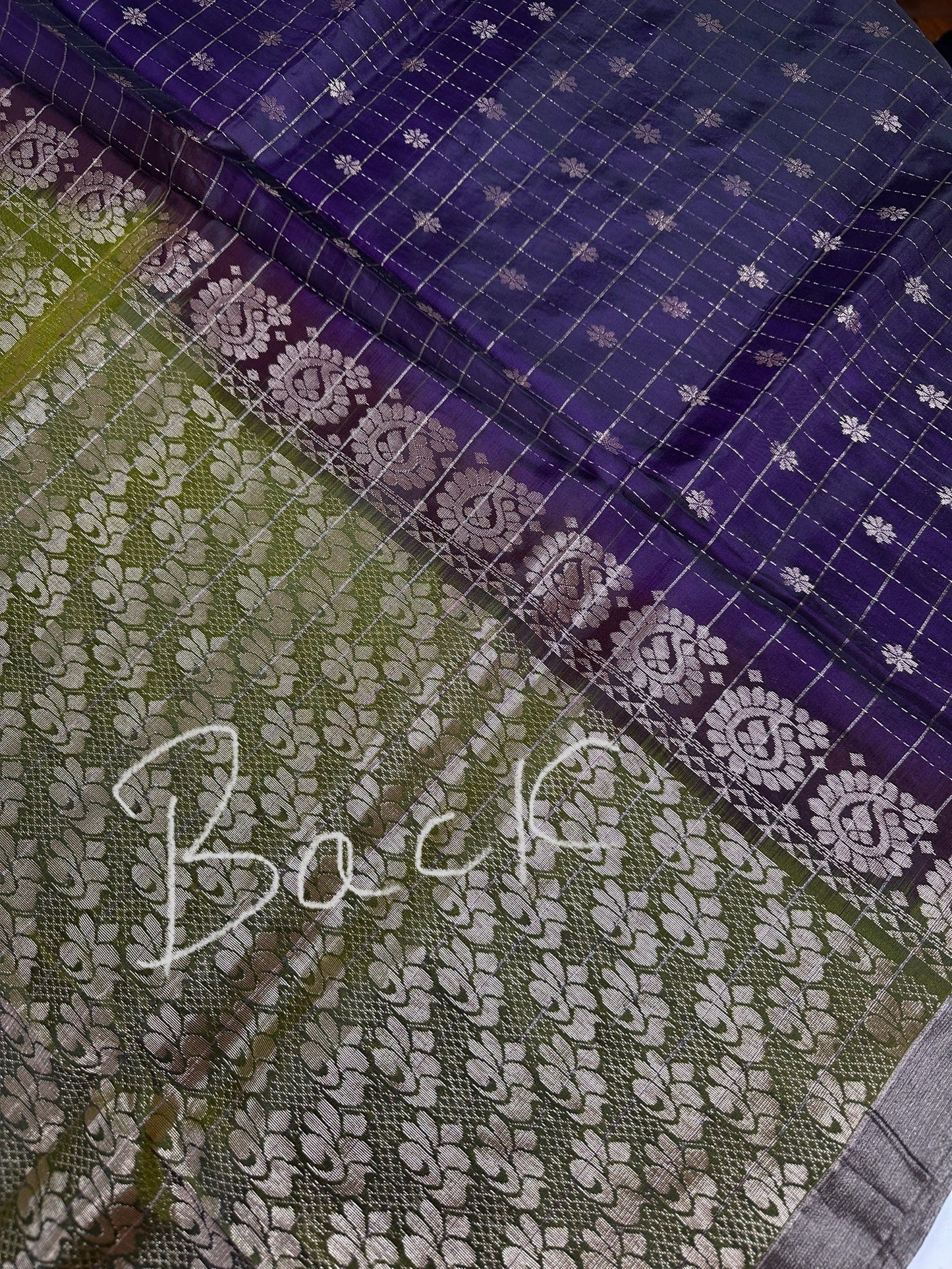 Purple Semi Uppada Silk Butta Saree