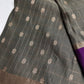 Grey Purple Semi Uppada Silk Butta Saree