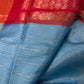 Uppada Semi Blue Pink Light Weight Saree
