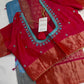 Uppada Semi Blue Pink Light Weight Saree