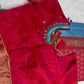 Uppada Semi Blue Pink Light Weight Saree