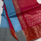 Uppada Semi Blue Pink Light Weight Saree