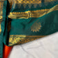 Orange Green Traditional Semi Gadwal Saree