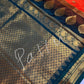 Orange Green Traditional Semi Gadwal Saree