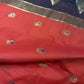Orange Green Traditional Semi Gadwal Saree