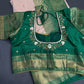 Semi Gadwal Silk Cream Green Saree