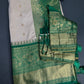 Semi Gadwal Silk Cream Green Saree