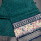 Pure Crepe Worli Green Saree