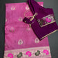 Pink Magenta Banarsi Silk Saree