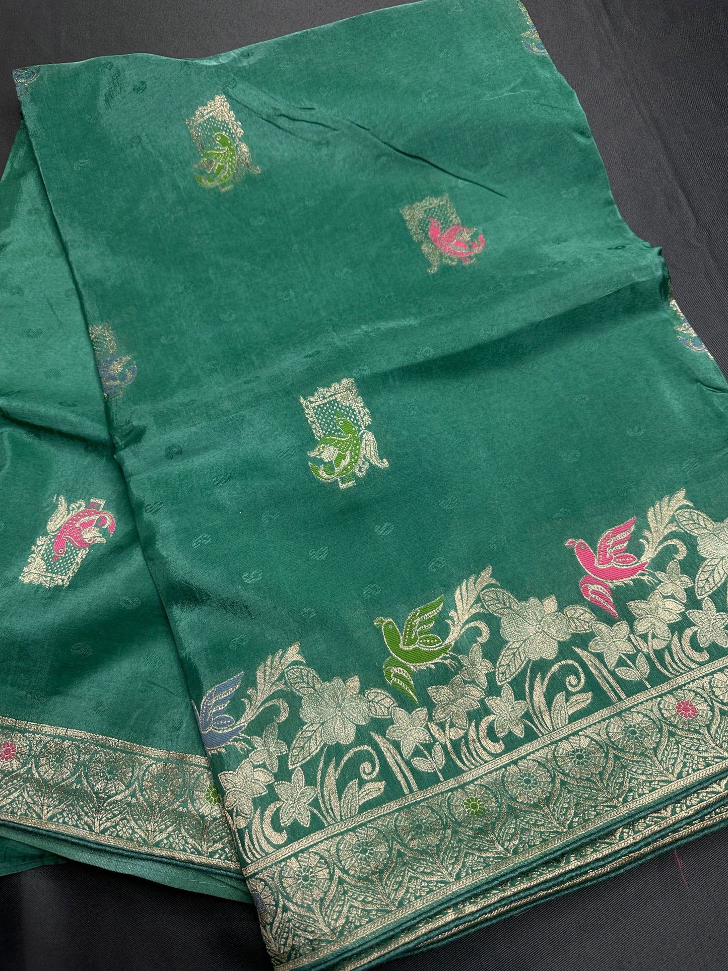 Green Banarsi Silk Saree