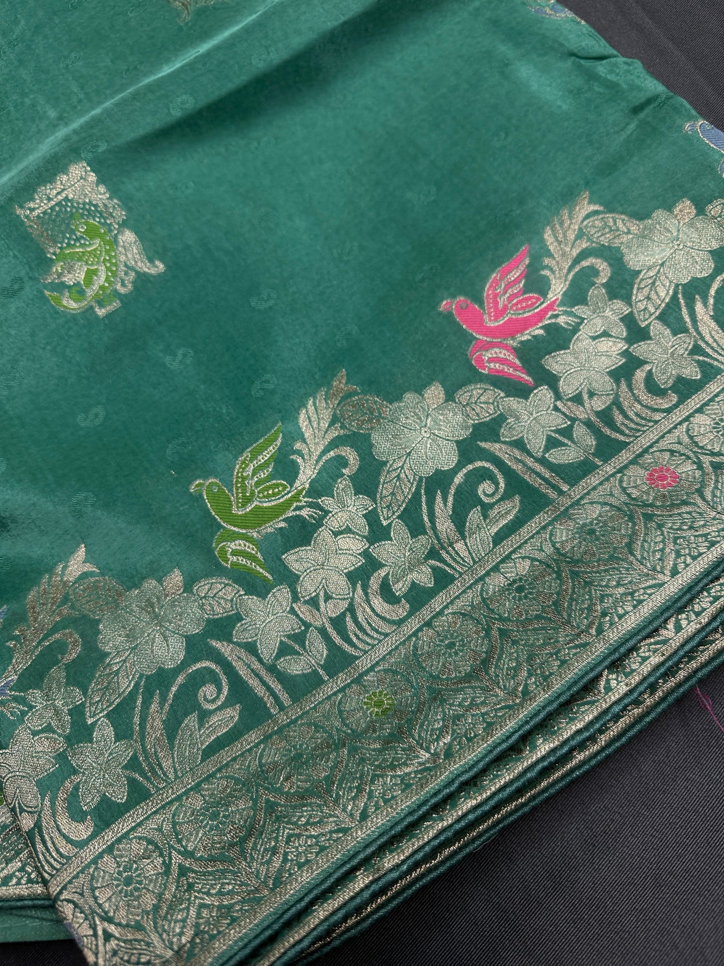 Green Banarsi Silk Saree