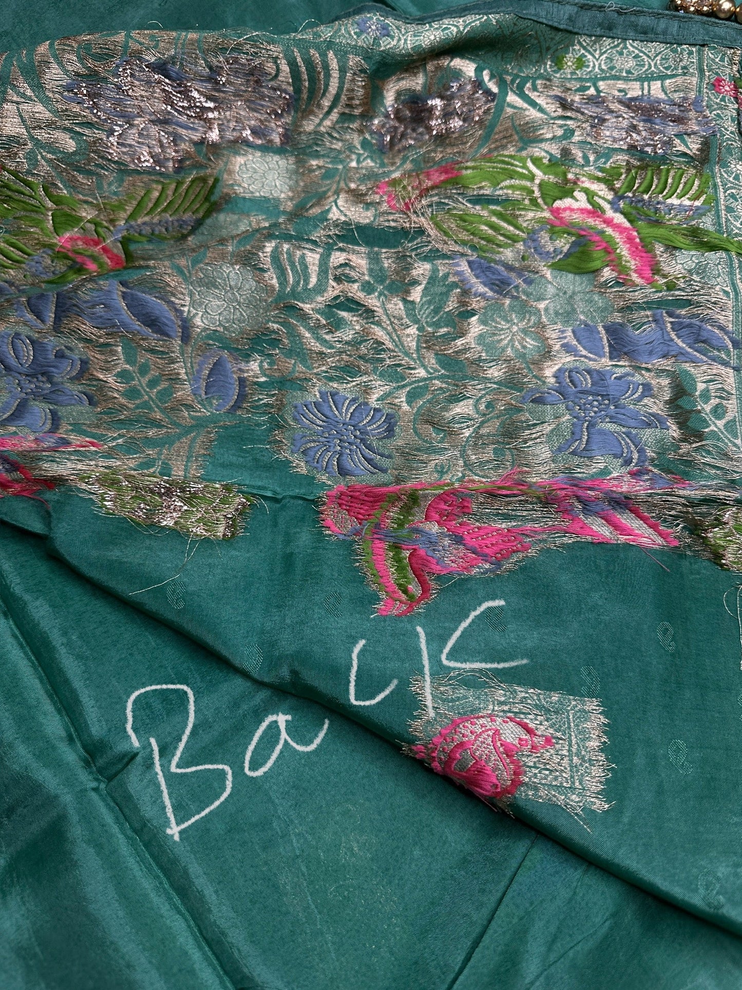 Green Banarsi Silk Saree