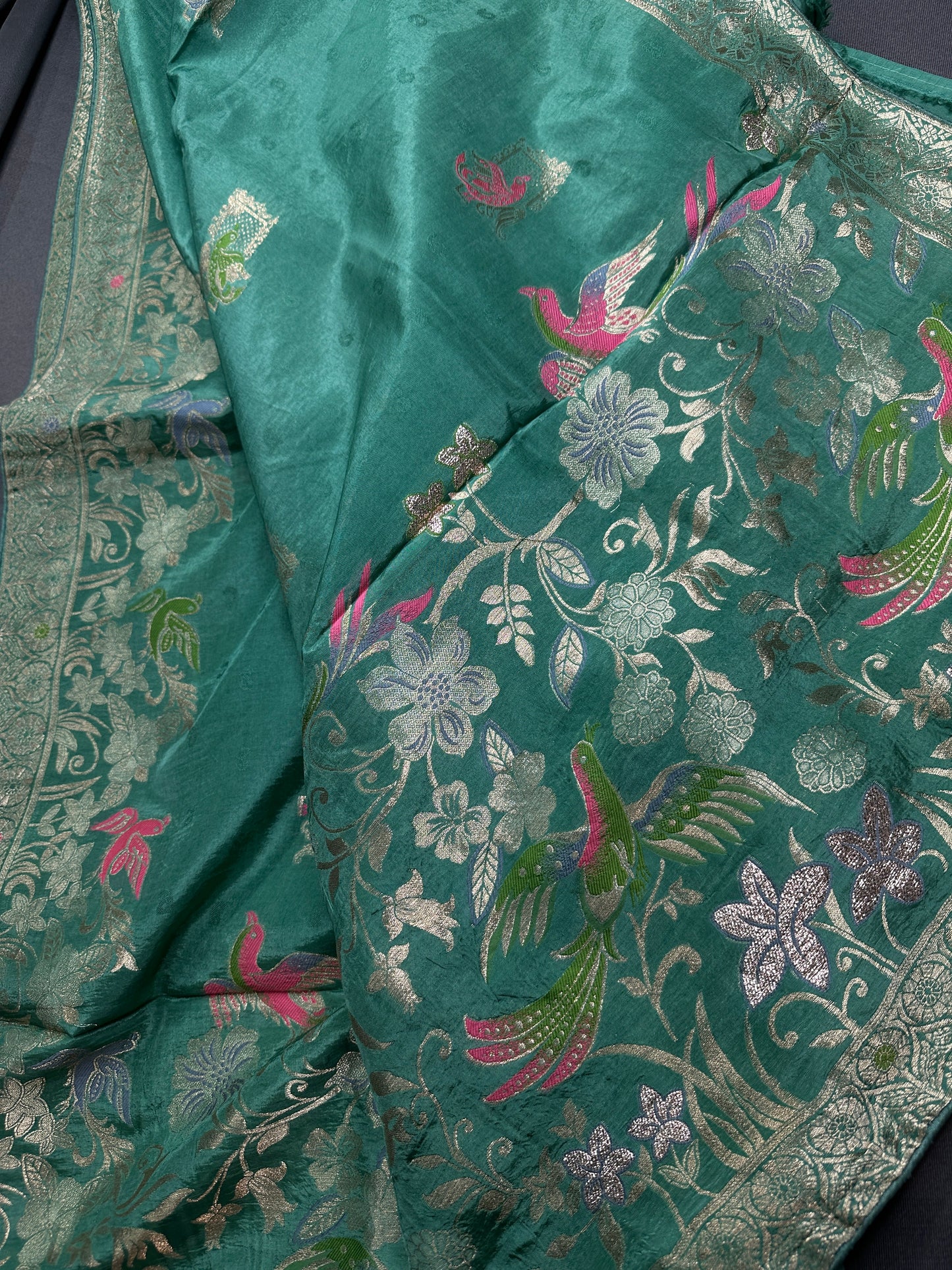 Green Banarsi Silk Saree