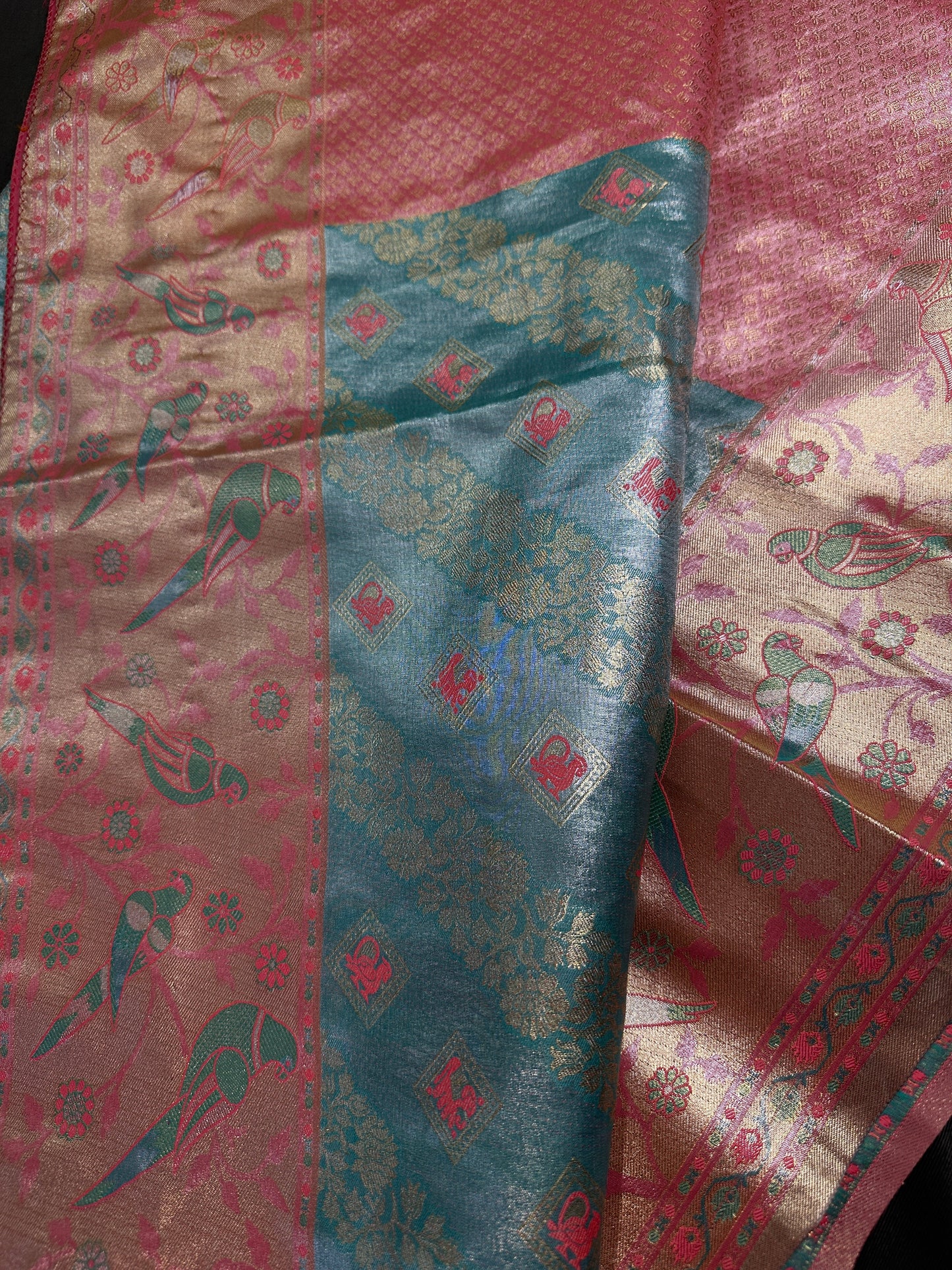 Semi Kanchi Pastel Silk Saree