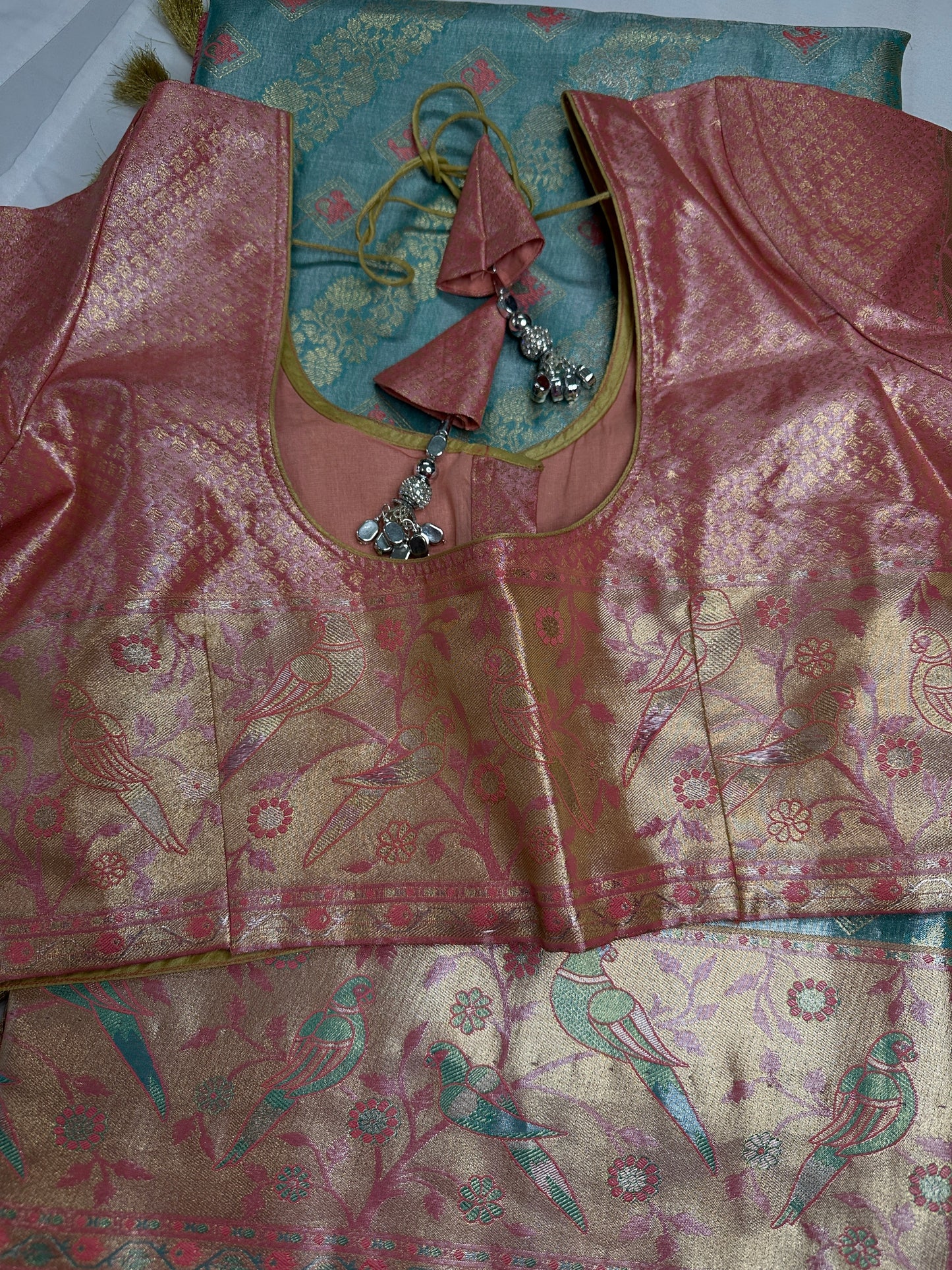 Semi Kanchi Pastel Silk Saree